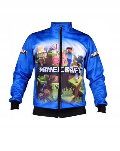 Minecraft Bluza dresowa dziecięca na zamek M3 (2).jpg