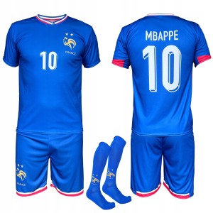 Mbappe Francja strój komplet piłkarski koszulka spodenki + getry
