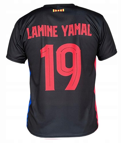 Lamine Yamal Barcelona koszulka piłkarska sportowa kibica czarna (2).jpeg