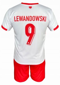 Strój piłkarski Lewandowski Polska koszulka + spodenki