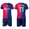 Strój piłkarski Raphinha Barcelona komplet sportowy koszulka + spodenki (1).jpeg