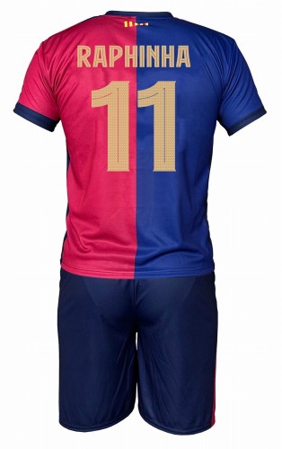 Strój piłkarski Raphinha Barcelona komplet sportowy koszulka + spodenki (2).jpeg