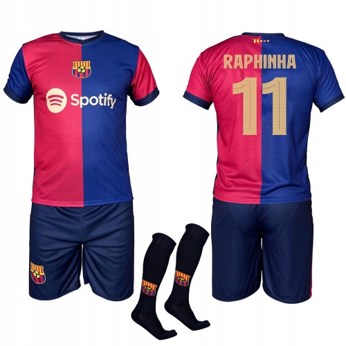 Raphinha Barcelona strój komplet piłkarski sportowy + getry (1).jpeg