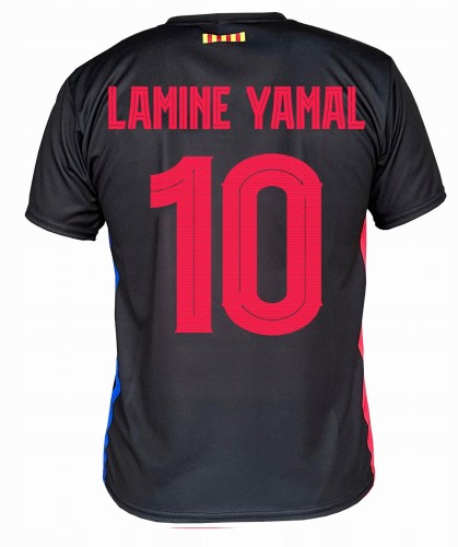 Lamine Yamal Barcelona koszulka piłkarska sportowa 10 kibica czarna (2).jpeg