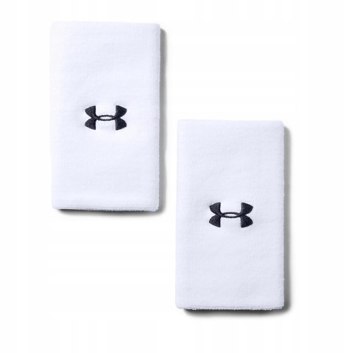 Under Armour frotka opaska na nadgarstek treningowa 2pak szeroka biała.jpeg