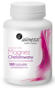 Aliness Magnez Chelatowany 720mg + B6 diglicynian magnezu 100 kaps