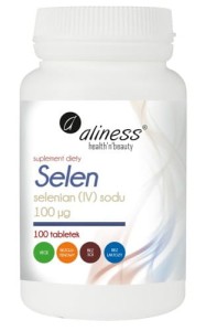 Aliness Selen Selenian IV sodu 100µg 100 tabletek włosy paznokcie tarczyca