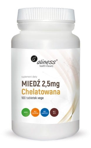 Aliness Miedź chelatowana 2,5 mg x 100 Vege tabs..jpg