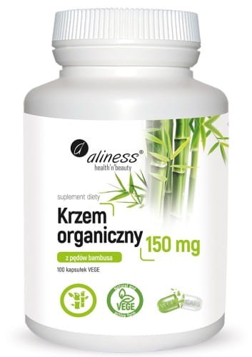 Aliness Krzem organiczny z pędów bambusa 150 mg x 100 Vege caps..jpg