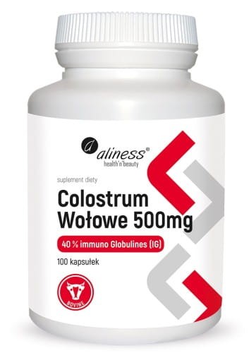 Aliness Colostrum Wołowe 40% IG 500 mg x 100 kaps..jpg