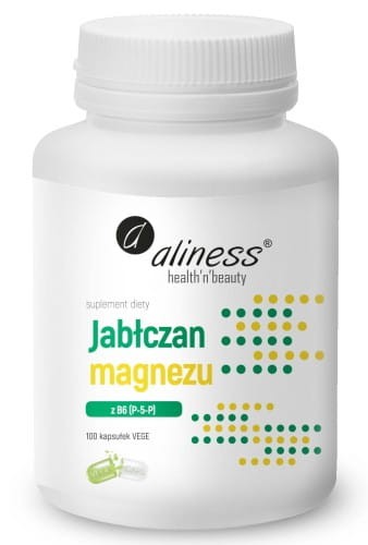 Aliness Jabłczan magnezu 100 mg z B6 (P-5-P) x 100 Vege caps..jpg