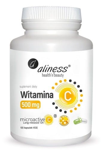 Aliness Witamina C 500 mg, micoractive 12h x 100 Vege caps.jpg