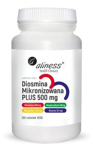 Aliness Diosmina mikronizowana PLUS 500 mg x 100 tabletek.jpg