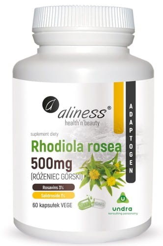 Aliness Rhodiola rosea (różeniec górski) 500mg x 60 Vege caps.jpg