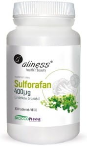 Aliness Sulforafan z kiełków brokułu 400 µg x 100 Vege tabs.jpg