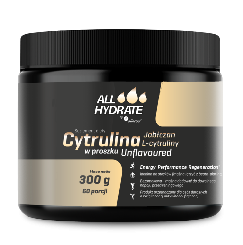 ALLHydrate Cytrulina (jabłczan l-cytruliny) 300g proszek, 60 porcji.png