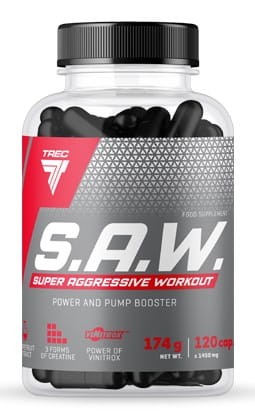 Trec SAW - booster przedtreningowy w kapsułkach 120 kapsułek przedtreningówka