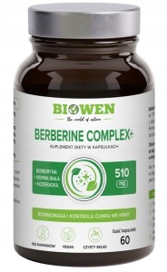Biowen Berberine Complex+ 510 mg 60 kapsułek berberyna morwa kozieradka kontrola cukru