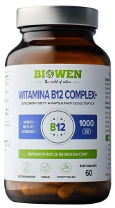 Biowen Witamina B12 Complex+ 60 kapsułek zmęczenie, koncentracja pamięć