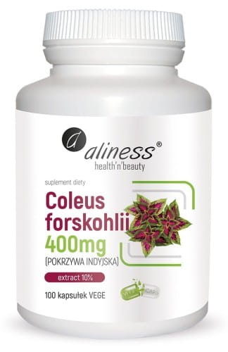 Aliness Coleus forskohlii 10% 400mg (pokrzywa indyjska) x 100 Vege caps..jpg