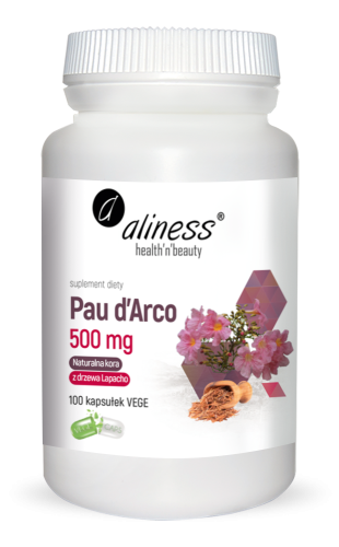 Aliness Pau d’Arco (sproszkowana kora Lapacho) 500mg x 100 vege caps.png