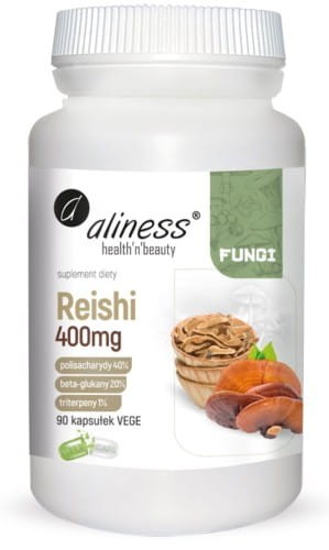 Aliness Reishi ekstrakt owocniki 40201, 400mg x 90 Vege caps..jpg