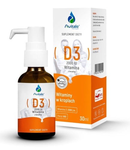 Avitale Witamina D3 2000 z lanoliny Olive  30ml.jpg