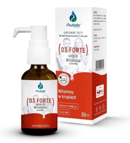 Avitale Witamina D3 FORTE 4000, z lanoliny Olive, 30ml.jpg