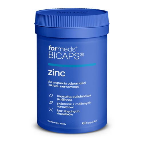 Formeds BICAPS zinc Cynk i miedź cytrynian 60 kapsułek.jpg