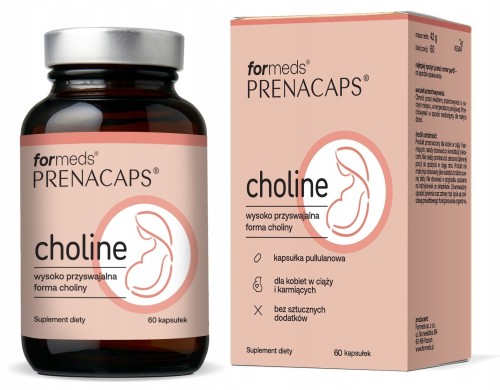 Formeds PRENACAPS choline Cholina w wysoko przyswajalnej formie 60 kapsułek.jpg