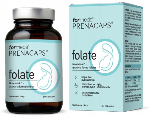 Formeds PRENACAPS folate Aktywny folian Quatrefolic 800 µg 60 kapsułek.jpg