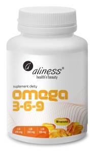Aliness Omega 3-6-9 kwas linolowy i oleinowy 90 kapsułek serce mózg wzrok