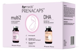 Formeds PRENACAPS multi 2+DHA z folianem Quatrefolic i DHA 60 kaps Ciąża