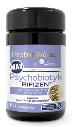 Aliness ProbioBALANCE Psychobiotyk 6,5 mld BIFIZEN 60 kapsułek probiotyk.jpg