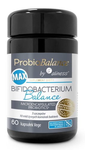 Aliness ProbioBALANCE Probiotyk 10 mld  Bifidobacterium Balance 60 kapsułek.jpg