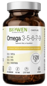 Biowen Omega 3-5-6-7-9 60 kapsułek naturalne kwasy tłuszczowe