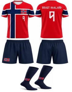 Braut Haaland Norwegia 2026 strój komplet piłkarski koszulka spodenki + getry