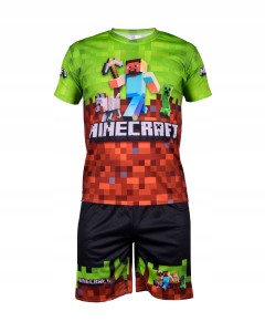Minecraft strój komplet dziecięcy M1 koszulka + spodenki